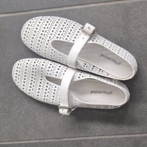Jeffrey Campbell White Perforated Flats
